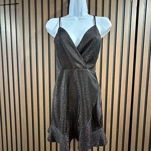 Elegant Black Glitter Dress